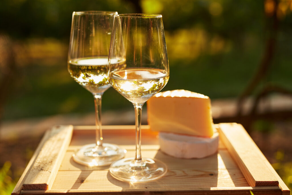 白ワインとチーズ